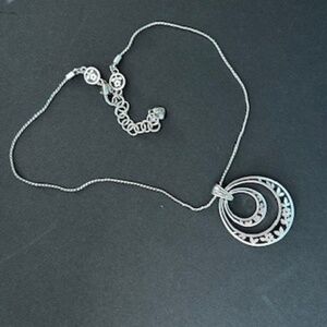 Brighton silver double pendant necklace